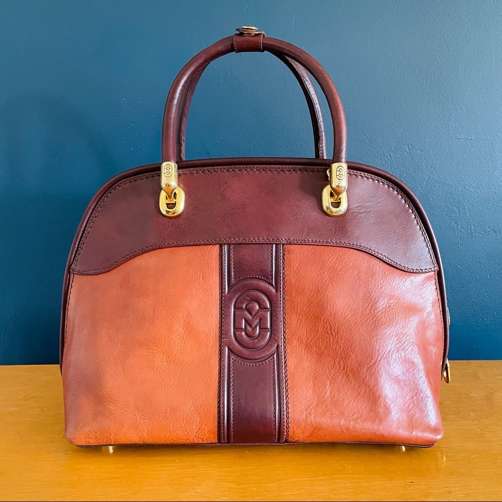 Vintage Marino Orlandi Italian Leather Bowler Bag